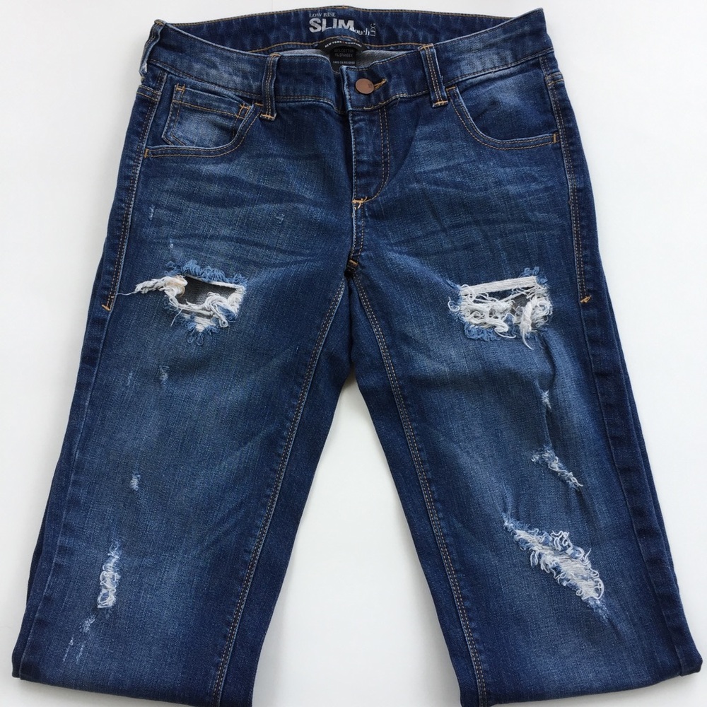 New York & Company Low Rise Distressed Jeans
